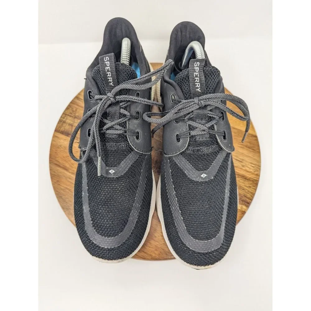 Sperry Fathom Mens Size 9 Top Sider 7 Seas 3-Eye Water Boat Shoes Sneakers Black